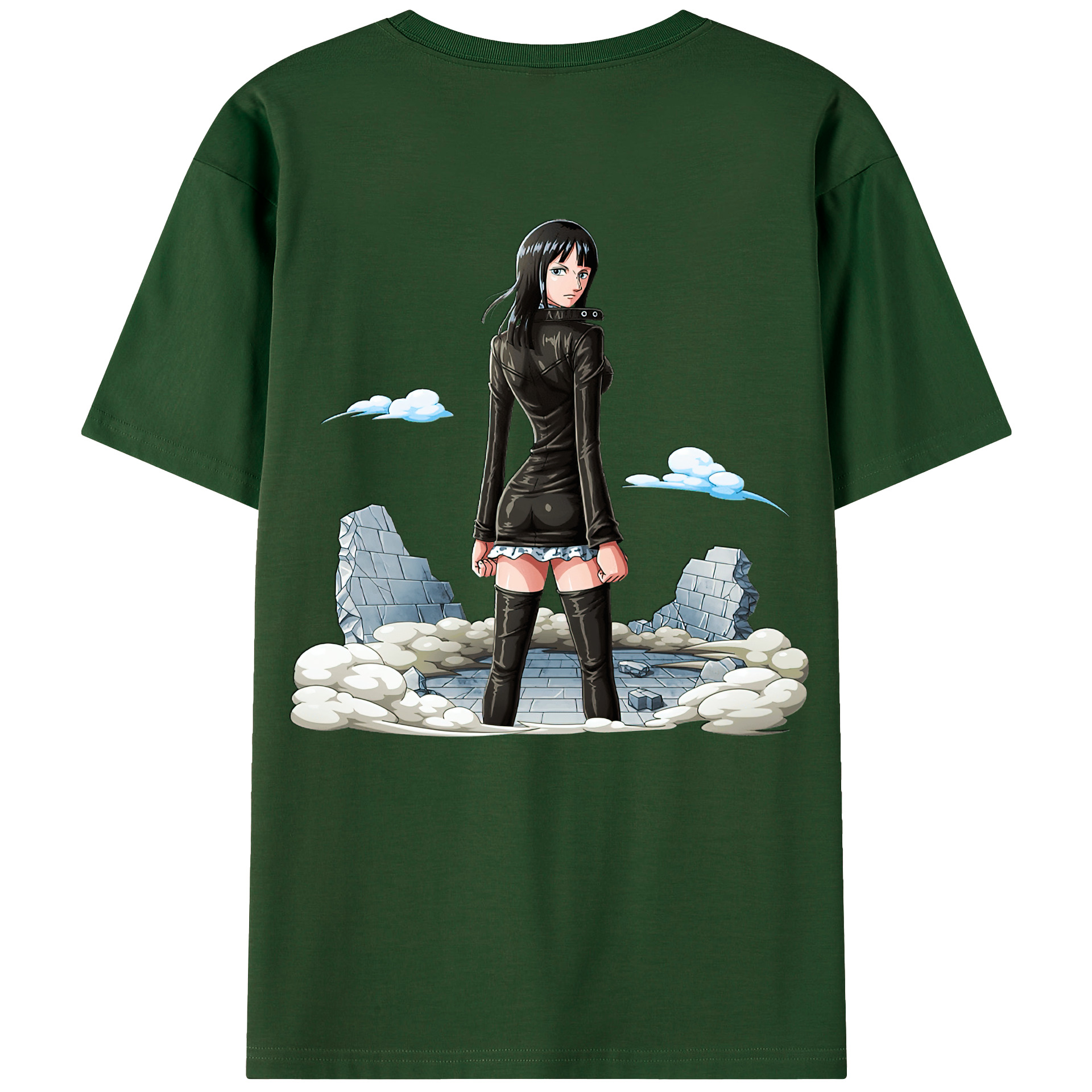 ワンピース ニコ・ロビン ONE PIECE Nico Robin 綿100％半袖Tシャツ（背面プリント）